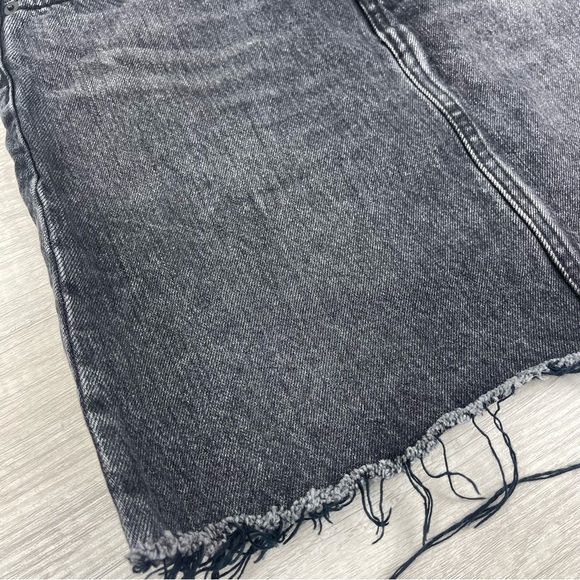 Everlane Washed Black Denim Skirt with Distressed Hem, 27 - Picture 6 of 11